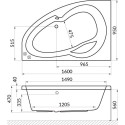 Акриловая ванна Excellent Newa 160x95 левая