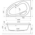 Акриловая ванна Excellent Newa WAEX.NEL16.RELAX 160x95 L
