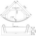 Акриловая ванна Gemy G9080 150x150