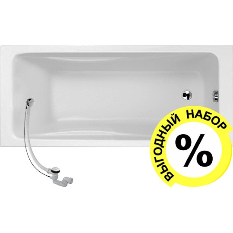Акриловая ванна Jacob Delafon Odeon up 150x70 + слив-перелив