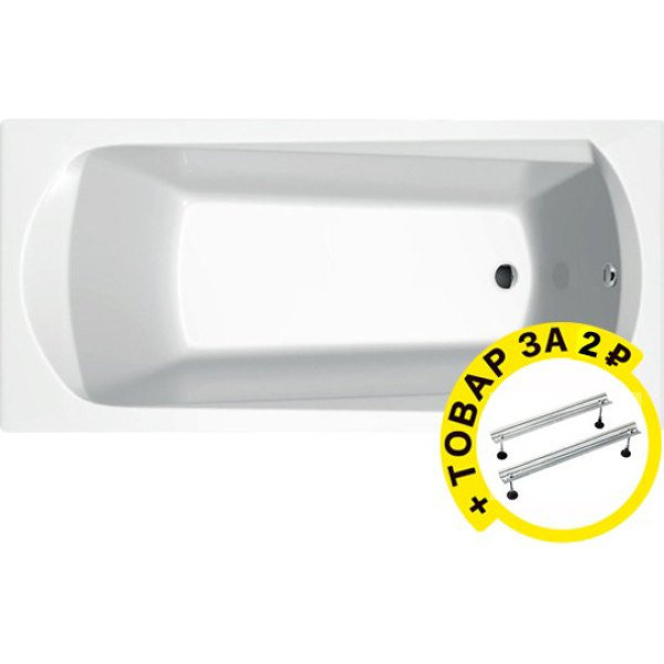 Акриловая ванна Ravak Domino 150x70 + ножки