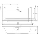 Акриловая ванна Riho Rething Cubic BD9700500000000 R, 190x90