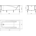 Акриловая ванна Roca Hall 170x75