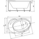 Акриловая ванна Акватек Бетта 150 L, с фронтальным экраном