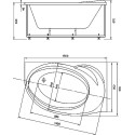 Акриловая ванна Акватек Бетта 150 R, с фронтальным экраном