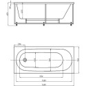 Акриловая ванна Акватек Оберон 160 с гидромассажем и экраном