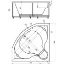 Акриловая ванна Акватек Сириус SIR164-0000002 160x160 вклеенный каркас
