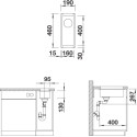 Дополнительная мойка Blanco Subline 160-U серый беж