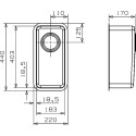 Дополнительная мойка Reginox Kansas 18x40 Small LUX L сталь