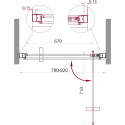 Душевая дверь в нишу BelBagno Marmi B-1-80-C-Cr