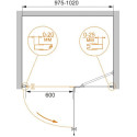 Душевая дверь в нишу Cezares Crystal-S-B-12-100-C-Cr-R