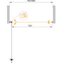 Душевая дверь в нишу Cezares ECO-O-B-1-80-P-Cr стекло punto
