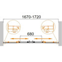 Душевая дверь в нишу Cezares Molveno BF 2 170 C Cr IV