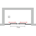 Душевая дверь в нишу GuteWetter Slide Door GK-864 160 см стекло бесцветное, профиль хром