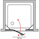 Душевая дверь в нишу GuteWetter Trend Door GK-863P левая 143 см стекло бесцветное Two, профиль хром