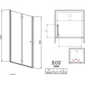 Душевая дверь в нишу Radaway EOS DWB 70 интимато L