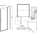 Душевая дверь в нишу Radaway EOS II DWJ 120 R