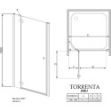 Душевая дверь в нишу Radaway Torrenta DWJ 120 прозрачное стекло L