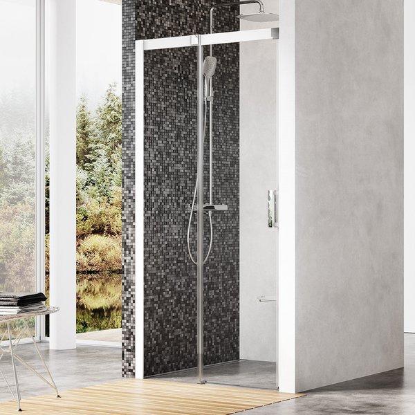 Душевая дверь в нишу Ravak MSD2-100 L Transparent, профиль белый