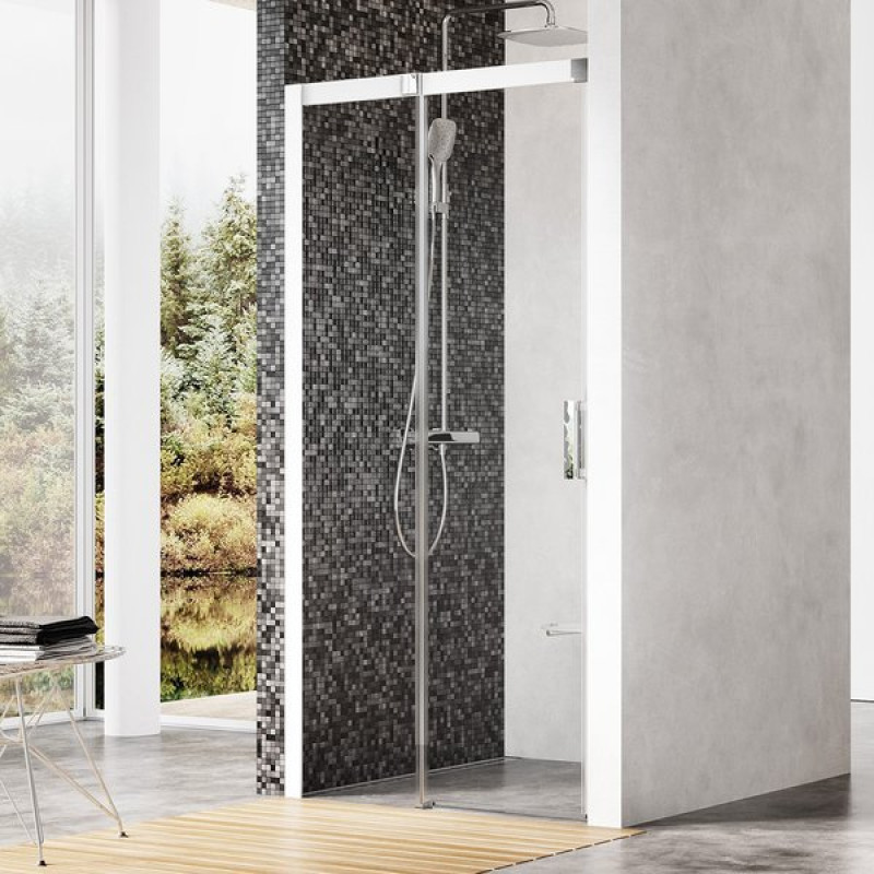 Душевая дверь в нишу Ravak MSD2-120 L Transparent, профиль белый