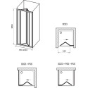 Душевая дверь в нишу Ravak SDZ3-100 Transparent, профиль белый