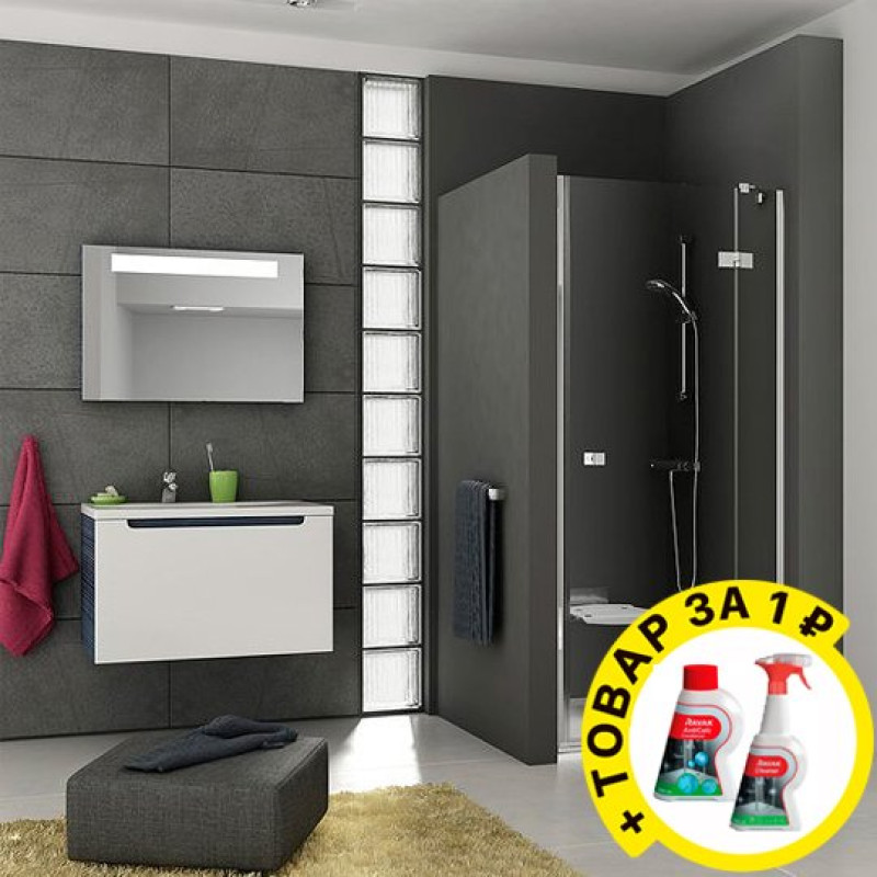 Душевая дверь в нишу Ravak Smartline 0SPAAA00Z1 R + средство для ванн и защитное средство