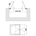 Душевая дверь в нишу Vegas Glass E2P 70 05 02 профиль бронза, стекло шиншилла