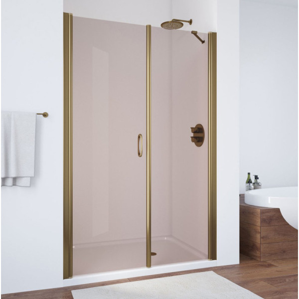 Душевая дверь в нишу Vegas Glass EP-F-2 125 05 05 L профиль бронза, стекло бронза