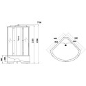 Душевая кабина Niagara Lux 7790W хром, металлик
