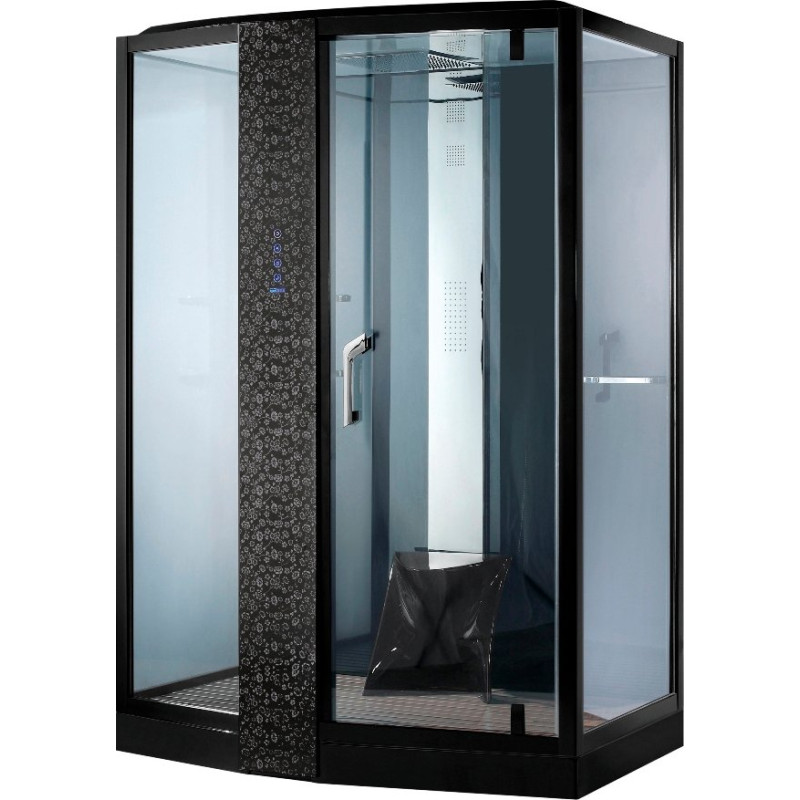 Душевая кабина Orans SR-89102LS черная, с баней