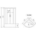Душевая кабина Timo Eco TE-0780 P