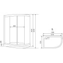 Душевая кабина Timo Standart T-6602 B L профиль черный