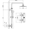 Душевая стойка Aquanet Steel AF210-7TS