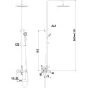 Душевая стойка Lemark Omega LM3160C