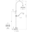 Душевая стойка Webert Dorian DO721208010 золото