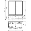 Душевой бокс Radomir Элис 1 левый, стекло прозрачное