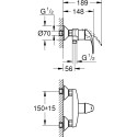 Душевой комплект Grohe BauCurve 23631000 + 27394002