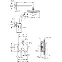 Душевой комплект Grohe Grohtherm 34727000 С ВНУТРЕННЕЙ ЧАСТЬЮ