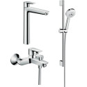 Душевой комплект Hansgrohe Talis E 71740000 для ванны с душем, 3 режима струи