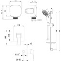 Душевой комплект Lemark Unit LM4523C + LM8068C + LM8085C