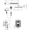 Душевой комплект Milacio Vitoria MC.105.BBR