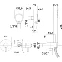 Душевой комплект Paffoni Light LIG011NO + ZDUP094NO + ZDUP094NO