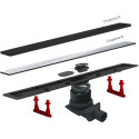 Душевой лоток Pestan Confluo Frameless Line 550 black glass
