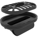 Душевой лоток Pestan Confluo Frameless Line 550 black glass