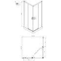Душевой уголок Ambassador Queen 11011203Black 90x90