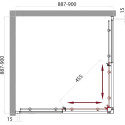 Душевой уголок BelBagno Uno A 2 90 C Cr