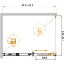 Душевой уголок Cezares Duet Soft AH 1 100/80 C Cr L