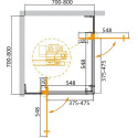 Душевой уголок Cezares Slider A 2 70/80 C Cr