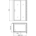 Душевой уголок Gemy Sunny Bay S28191D-A75 130х75 см