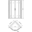 Душевой уголок Gemy Victoria S30072M 90х90 см, профиль хром